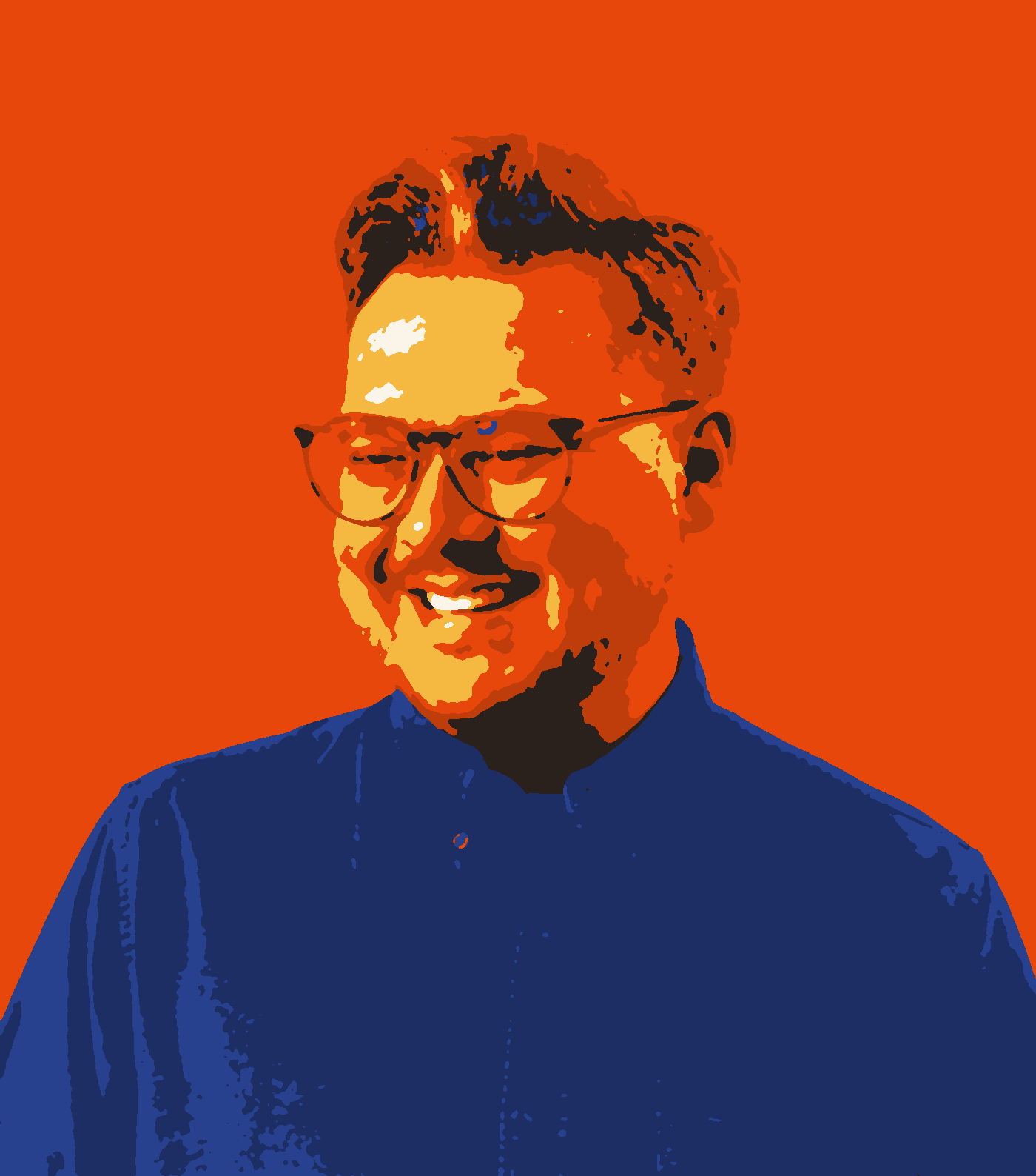 Illustrated portrait of Jason Dukes